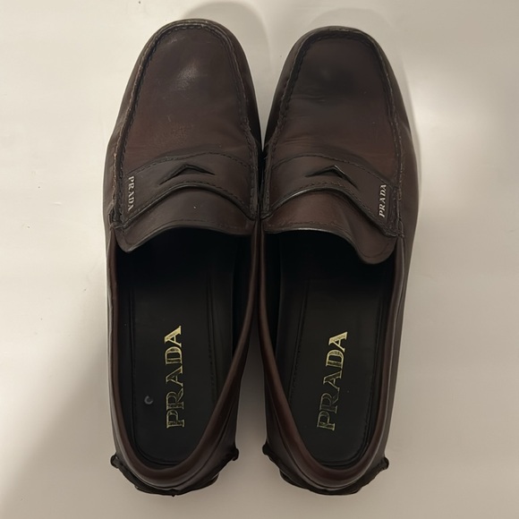 Men’s Prada Brown Leather Loafers! - Picture 5 of 10